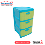 PRACTIMUEBLE DUBAI 3 NIVELES AZUL-VERDE  RATTAN PRODEHOGAR REF  390ORR3N02