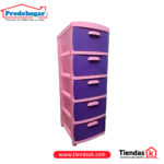 PRACTIMUEBLE DUBAI 5 NIVELES RATTAN ROSADO-LILA PRODEHOGAR REF  390ORR5N08