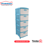 PRACTIMUEBLE DUBAI 5 NIVELES RATTAN AZUL-BLANCO PRODEHOGAR REF  390ORR5N01
