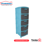 PRACTIMUEBLE DUBAI 5 NIVELES RATTAN AZUL-GR  PRODEHOGAR REF  390ORR5N03