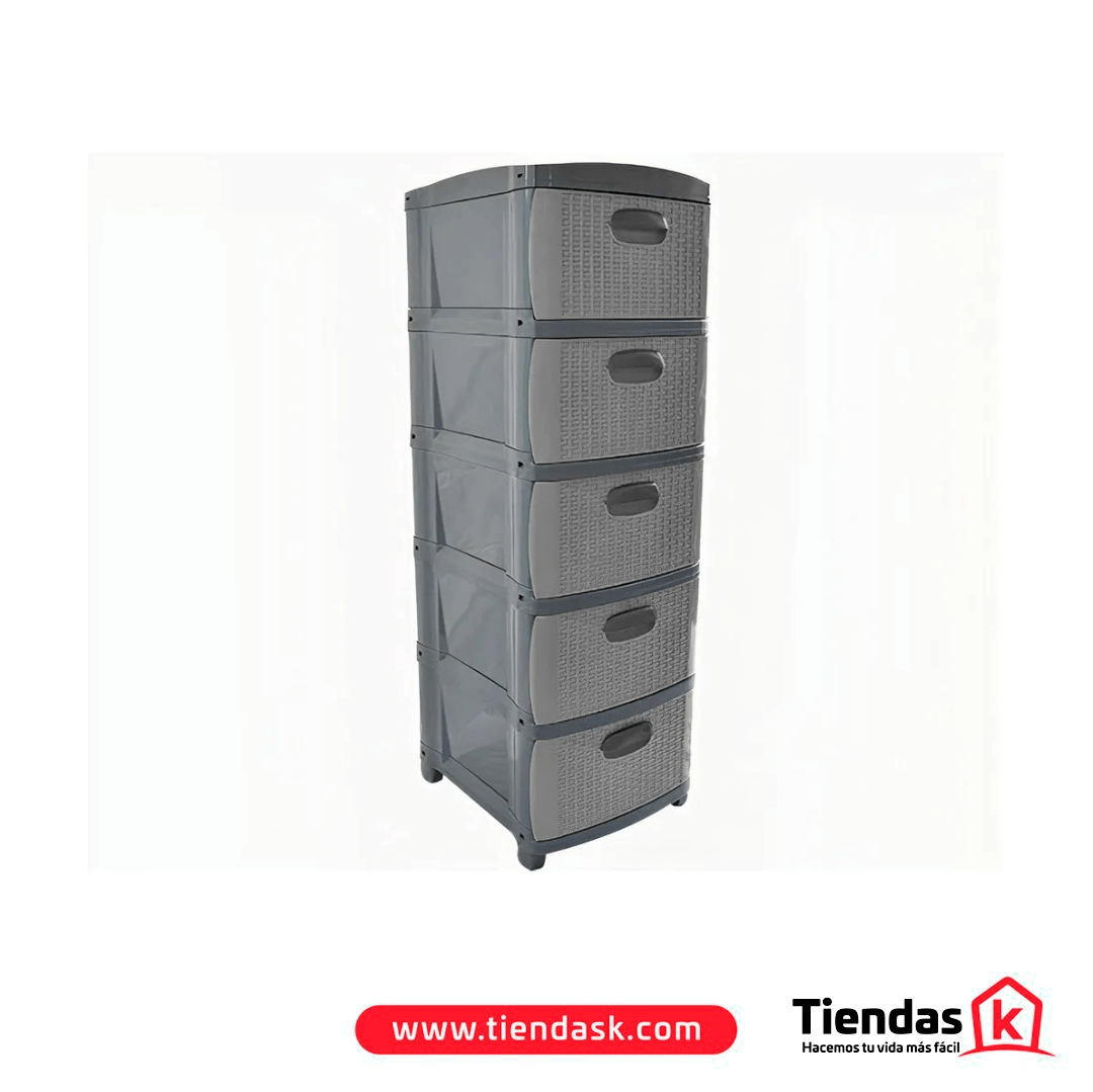 106.0052 PRACTIMUEBLE DUBAI 5 NIVELES RATTAN GR-GR PRODEHOGAR REF 390ORR5N22 - Image 1