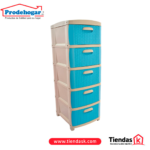 PRACTIMUEBLE DUBAI 5 NIVELES RATTAN BG-AZUL PRODEHOGAR REF  390ORR5N15