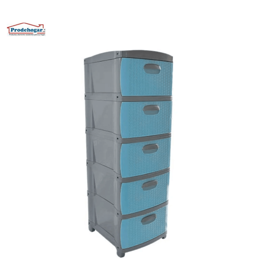 21.0012 - 2025-12-30T163416.726 PRACTIMUEBLE DUBAI 5 NIVELES RATTAN GRIS-AZUL PRODEHOGAR REF: 390ORR5N11 - Image 1