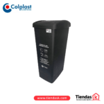 PAPELERA VAIVEN COLPLAST 55 LTS NEGRA RECICLABLES REF 586