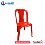 SILLA CRYSTAL ROJO COLPLAST S/BRAZO ESPALDAR MALLA PELIETIZADA REF 1040