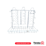 PLATILLERO DE PARED COLOR BLANCO CON PORTAVASO