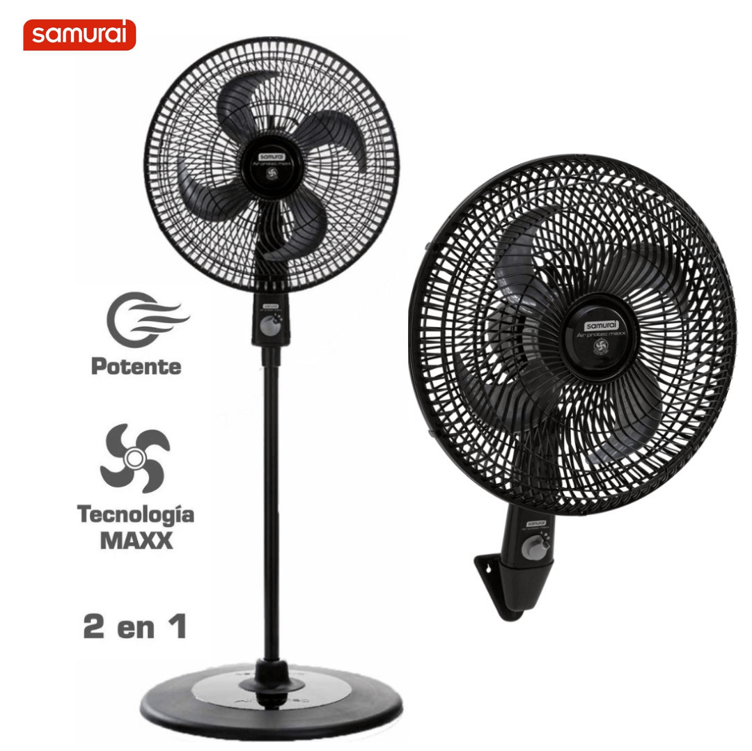 HGB VENTILADOR SAMURAI 2 EN 1 AIR PROTEC PLUS MAXX NEGRO 5861027400 REF VE3123I0 - Image 1