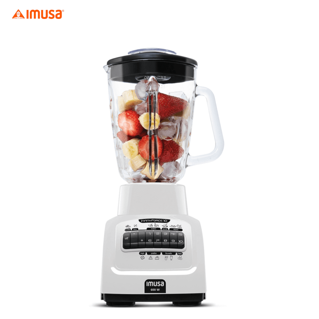 KI LICUADORA IMUSA 1.75 LTS INFINY FORCE BLANCA 10 VELOCIDADES/ 6 CUCHILLAS REF 58610313 - Image 1