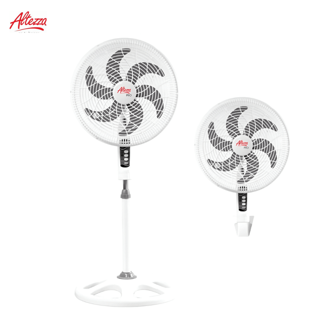 ÑL VENTILADOR ALTEZZA PEDESTAL ASF-PG2988 6 ASPAS 2 EN 1 BLANCO 18 PUL MALLA PLAST - Image 1