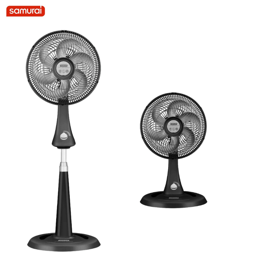 pñlk VENTILADOR TURBO SILENCE 2 EN 1 14 PULGADAS 6 ASPAS NEGRO REF 5861023662 - Image 1