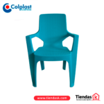 SILLA REGINA C/BRAZO RATTAN AZUL HORTENSIA REF 1003