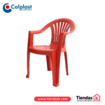 SILLA OASIS ESPALDAR LINEAL  COLPLAST ROJO  REF:070