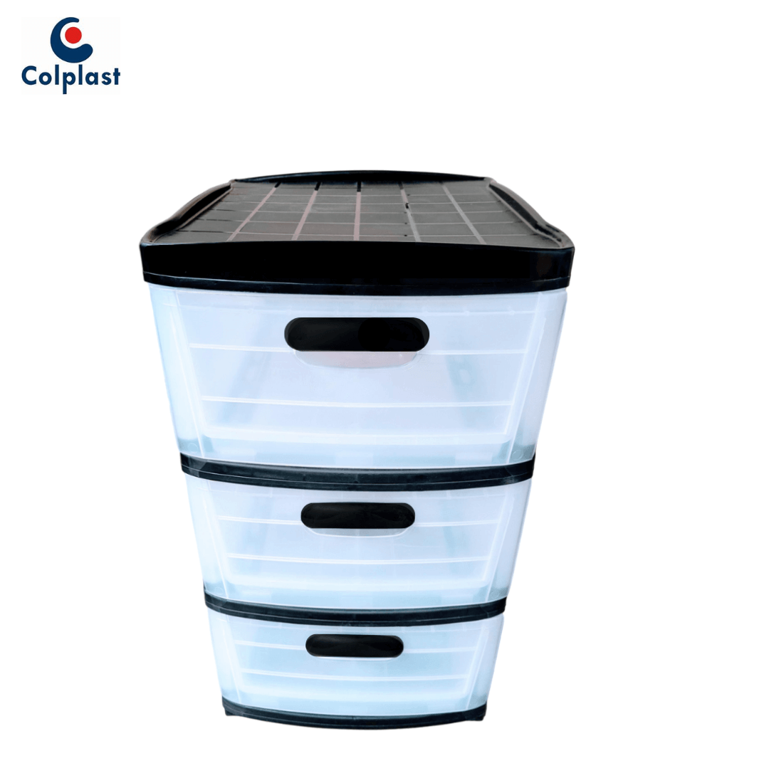 JL PRACTIMUEBLE DUBAI 3 NIVELES TRANSP-NEGRO DUBAI PRODEHOGAR 390ORR3N25 - Image 1