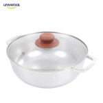 CALDERO FUNDIDO TAPA DE VIDRIO 24 CM UNIVERSAL REF: L78889