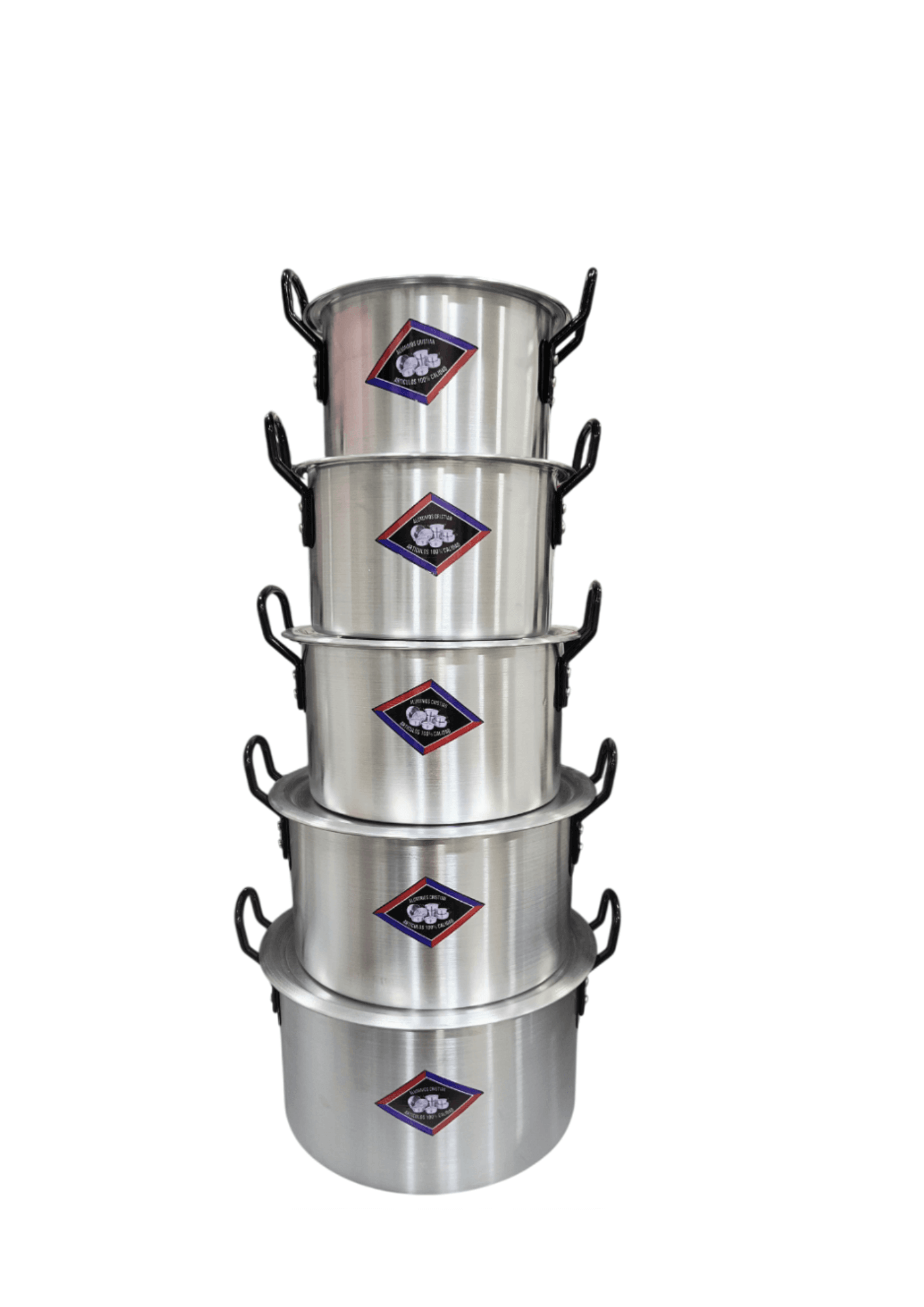 LLAAAA JUEGO DE CALDERO 16-24 TAPA PULIDA CR REFORZADO - Image 1