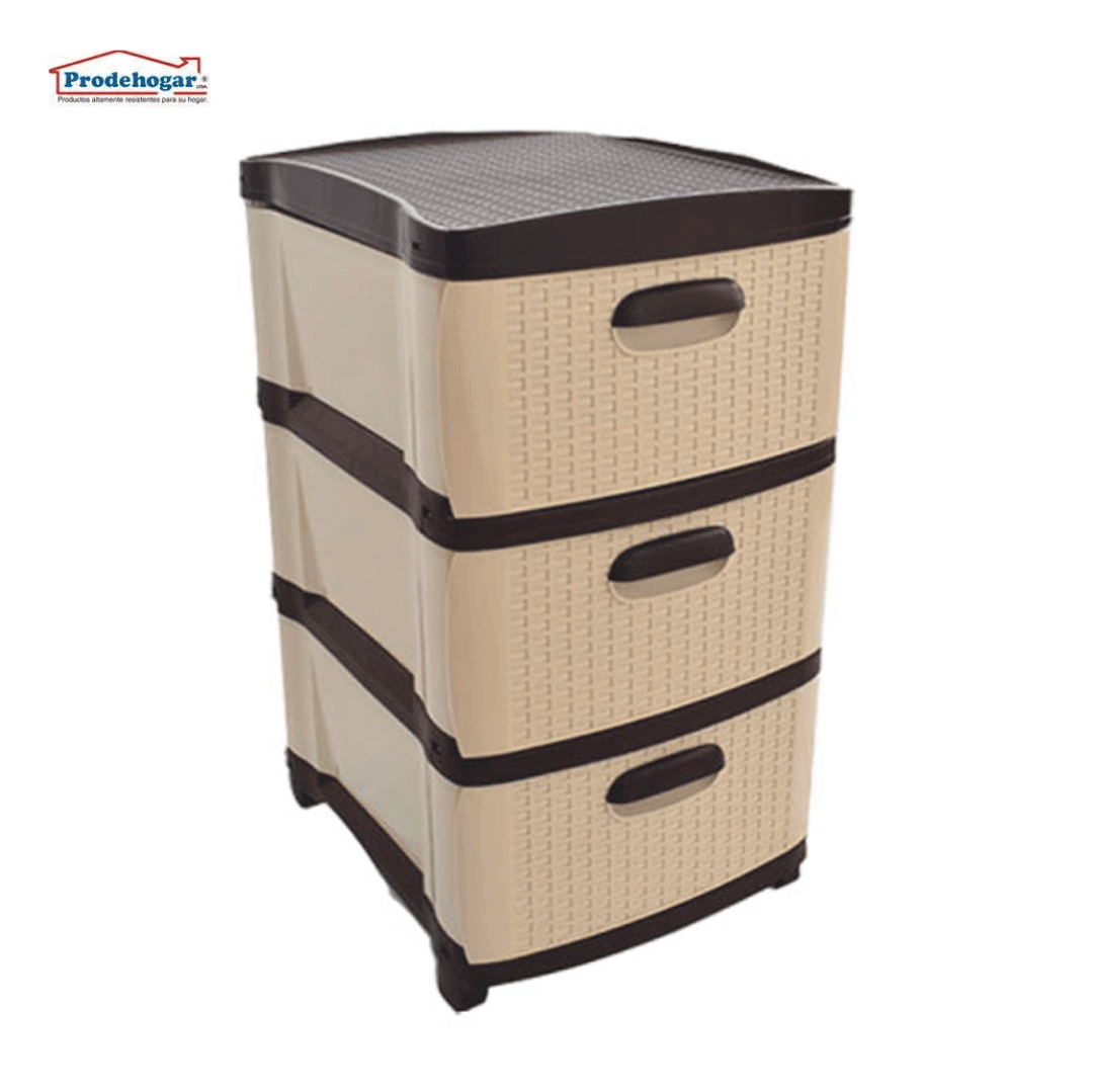SALI PRACTIMUEBLE DUBAI 3 NIVELES CLASICO RATTAN PRODEHOGAR REF 390ORR3N20 - Image 1