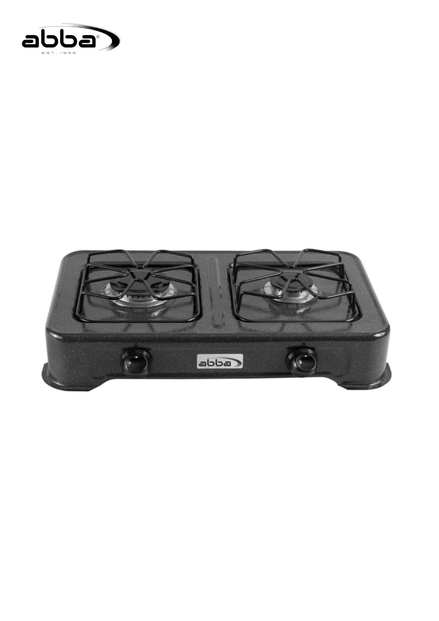 ABBA SOBREMESA ABBA MOTEADA NEGRA 2 PUESTOS REF SG 200-1 QA GN - Image 1