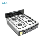 ESTUFA REF 4350 CONTINENTAL GAS 4 PT LUJO A INOX Q.ES GN NEGRA