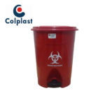 PAPELERA PEDAL REDONDA 25 LTS COLPLAST ROJA REF 253