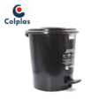 PAPELERA PEDAL REDONDA 12 LT COLPLAST PALETIZADA  NEGRA REF 1099 - 1100