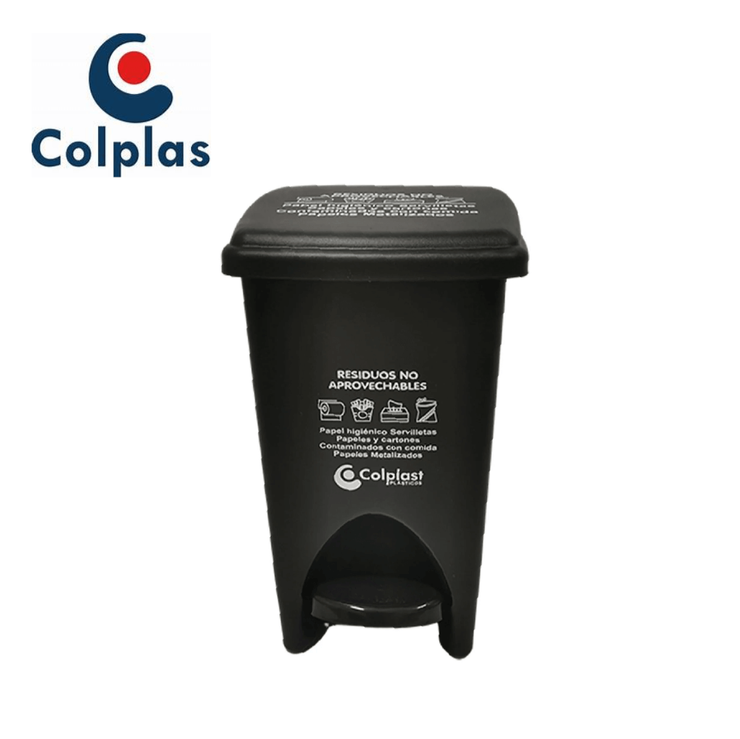46.0249 PAPELERA PEDAL RECTANGULAR 12 LT COLPLAST PAPELERA PEDAL RECTANGULAR 12 LTS PELET-NEGRO COLPLAST REF 1100 - Image 1