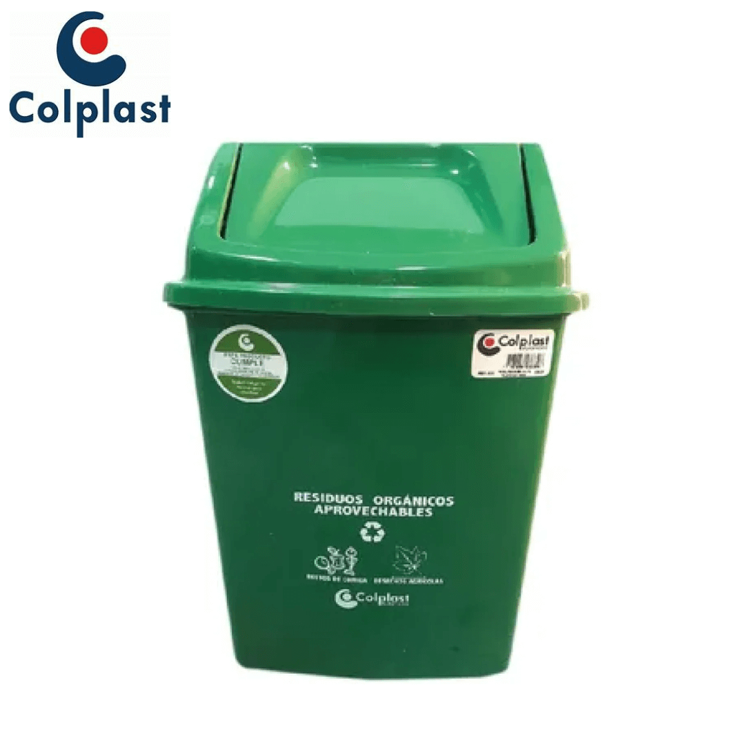 46.0326 PAPELERA VAIVEN 22 LTS PAPELERA VAIVEN 22 LTS PELETIZADA VERDE REF: 331 - Image 1