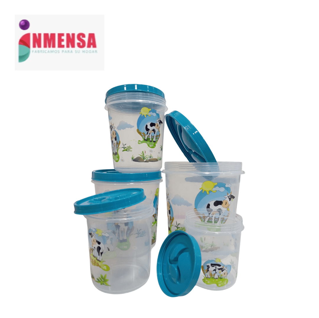 66.0216 JUEGO DE TARROS TWIST MILAN X5 DECORADO INMENSA2 JUEGO DE TARROS TWIST MILAN X5 DECORADO INMENSA REF: F91101 - Image 1