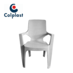 SILLA REGINA CON BRAZOS RATTAN GRIS HIELO REF:1309