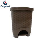 PAPELERA RATTAN DE PEDAL COLPLAST 8 LTS WENGUE REF 1093