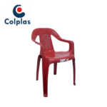 SILLA OCEANIA COLPLAST CON BRAZOS  PELETIZADA ESPALDAR RATAN ROJA REF 878