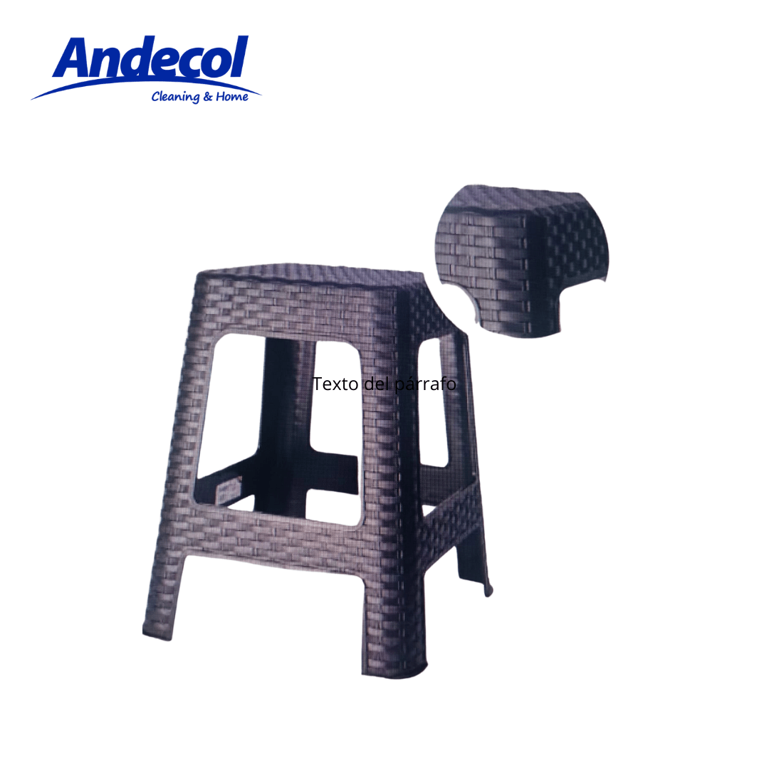 BUTACO NEGRO BUTACO TIPO RATTAN NEGRO REF: MP0223 - Image 1