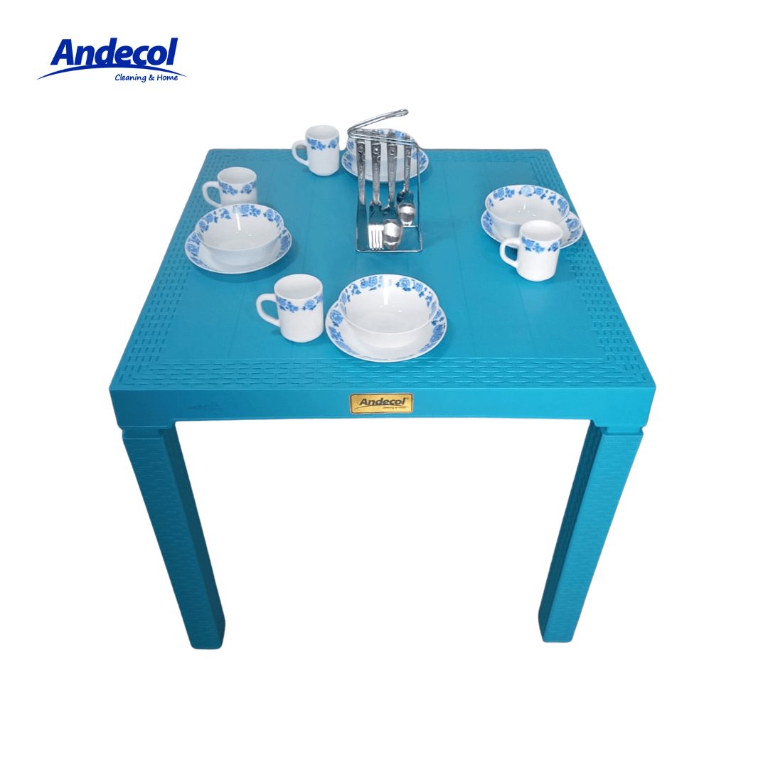 MESA TAYRUNA RATTAN ANDECOL ADULTO MESA RATTAN TAYRUNA AZUL HORTENSIA ANDECOL REF: MP1106 - Image 1