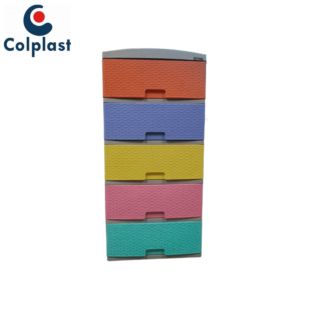 106.0092 PRACTIMUEBLE GRANDE X5 PASTEL PRACTIMUEBLE COLPLAST 5 NIVELES GRANDE RATTAN PASTEL REF 1173 - Image 1