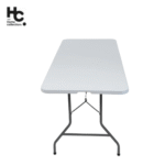 MESA PLEGABLE TIPO MALETA PORTATIL EN POLIETILENO DE 180 CM BLANCA JUST HOME COL