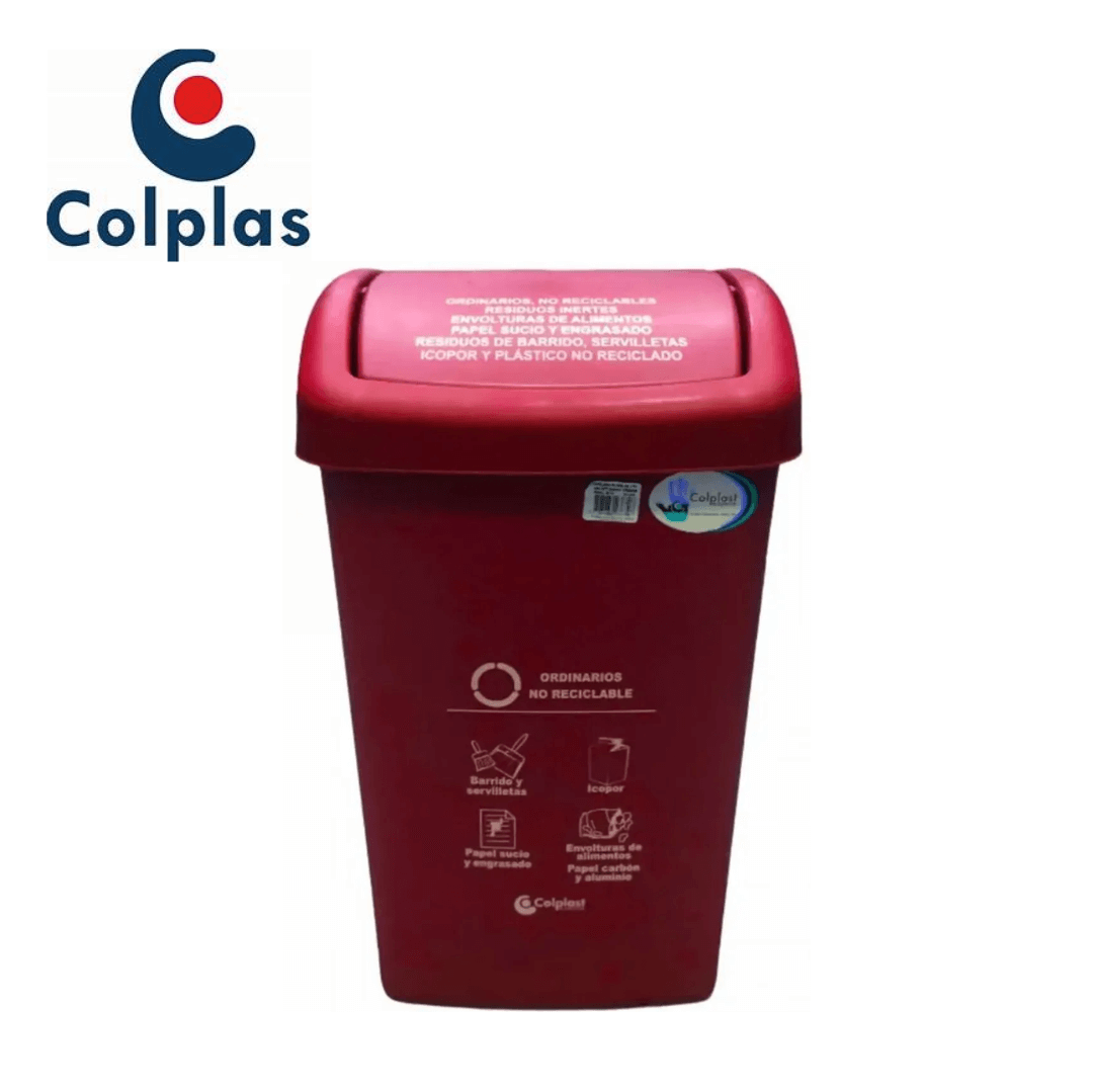 46.0338 PAPELERA T VAIVEN 36 LT ROJO PAPELERA T/ VAIVEN 36 LT ROJO COLPLAST REF 677 - Image 1