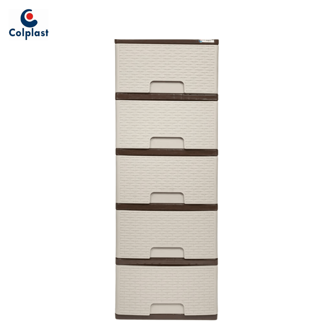 CV PRACTIMUEBLE COLPLAST 5 NIVELES PEQUEÑO RATTAN PISTACHO - WENGUE REF 1067 - Image 1