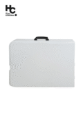 MESA PLEGABLE TIPO MALETA PORTATIL EN POLIETILENO DE 180 CM BLANCA JUST HOME COL - Image 3