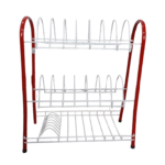 PLATILLERA TUBO 3 NIVELES ROJA