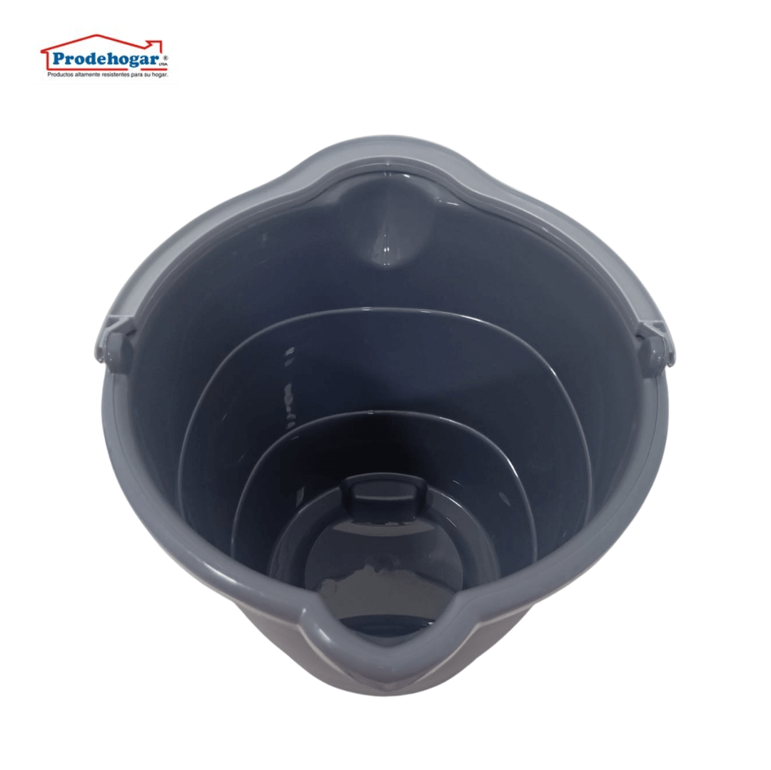 BALDE 12 LITROS GRIS BALDE 12 LITROS GRIS PRODEHOGAR REF: 390BD12-GR - Image 1