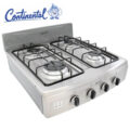 SOBREMESA CONTINENTAL 4PT LUJO MESA Y FRENTE EN ACERO INOX Q.AL GN GRIS REF 4923