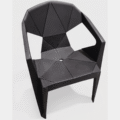 SILLA GEOMETRICA NEGRA XL-6005