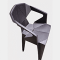 SILLA GEOMETRICA NEGRA XL-6005 - Image 3