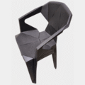 SILLA GEOMETRICA NEGRA XL-6005 - Image 2