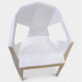 SILLA GEOMETRICA BLANCA XL-6005 - Image 3