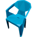 SILLA GEOMETRICA AZUL TURQUEZA XL-6005