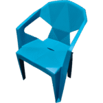 SILLA GEOMETRICA AZUL TURQUEZA XL-6005