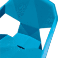 SILLA GEOMETRICA AZUL TURQUEZA XL-6005 - Image 3