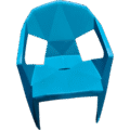 SILLA GEOMETRICA AZUL TURQUEZA XL-6005 - Image 2