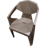 SILLA GEOMETRICA CAFE XL-6005