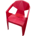 SILLA GEOMETRICA ROJA XL-6005 - Image 3